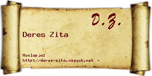 Deres Zita névjegykártya