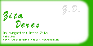 zita deres business card